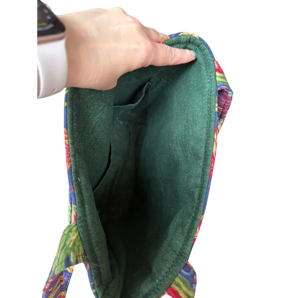 Handmade Mardi Gras Masquerade Tote Bag Double Strap Shoulder Purse Colorful - Picture 6 of 9